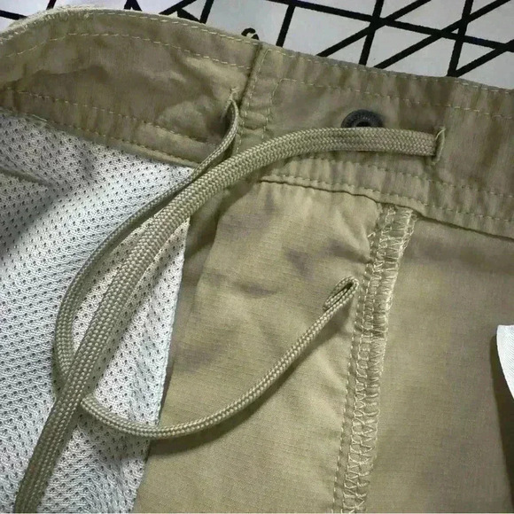 The North Face Pants Mens L Khaki Convertible Shorts Ankle Zip Hiking Cargo - Picture 10 of 13